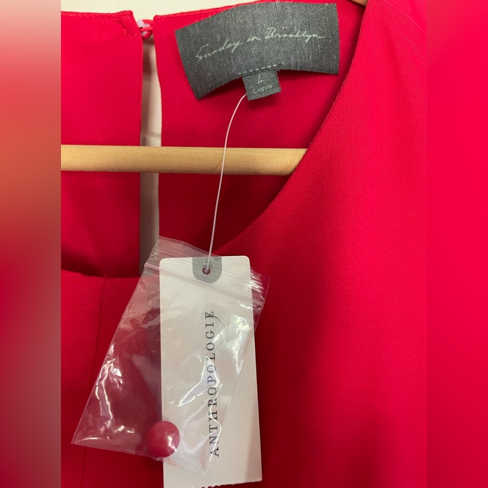 Anthropologie Red Bow Back Sleeveless Top - Picture 7 of 9